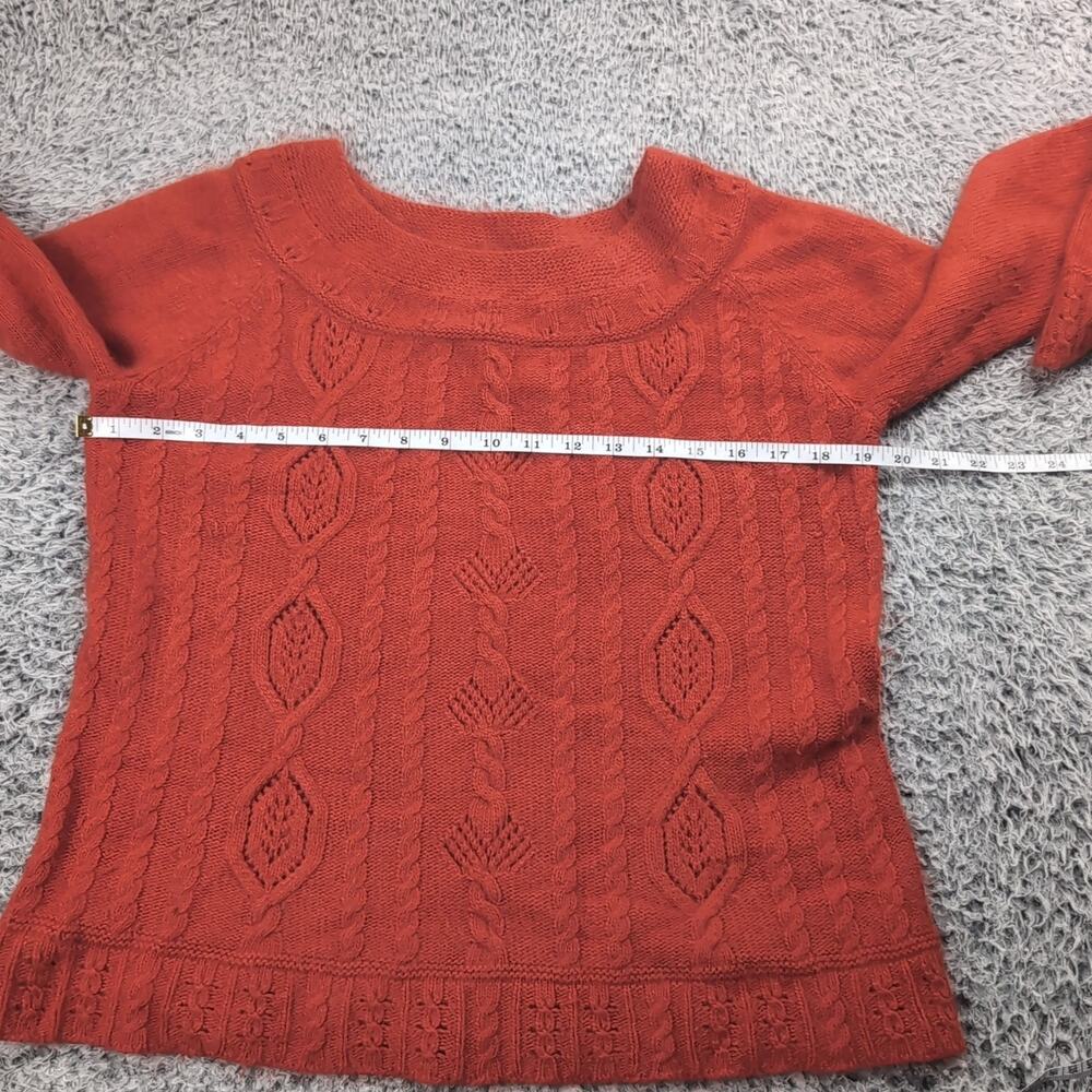 Eagles Eye Sweater Women Large Petite Bronze Wool Blend Mom Casual Pullover - Picture 2 of 6